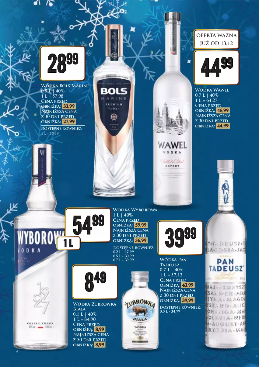 Gazetka promocyjna Dino - Katalog alkoholowy / grudzień 2024 - ważna 16.12 do 24.12.2024 - strona 6 - produkty: Bols, Wawel, Wódka, Wyborowa