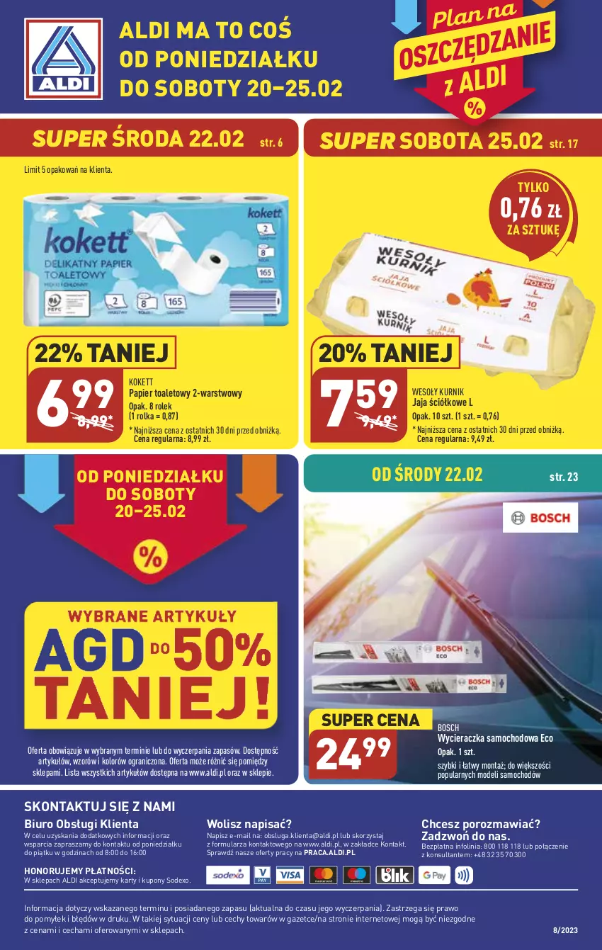 Gazetka promocyjna Aldi - COŚ na przyszły tydzień - ważna 22.02 do 25.02.2023 - strona 10 - produkty: Biuro, Bosch, Gra, Jaja, O nas, Papier, Papier toaletowy, Por, Wycieraczka