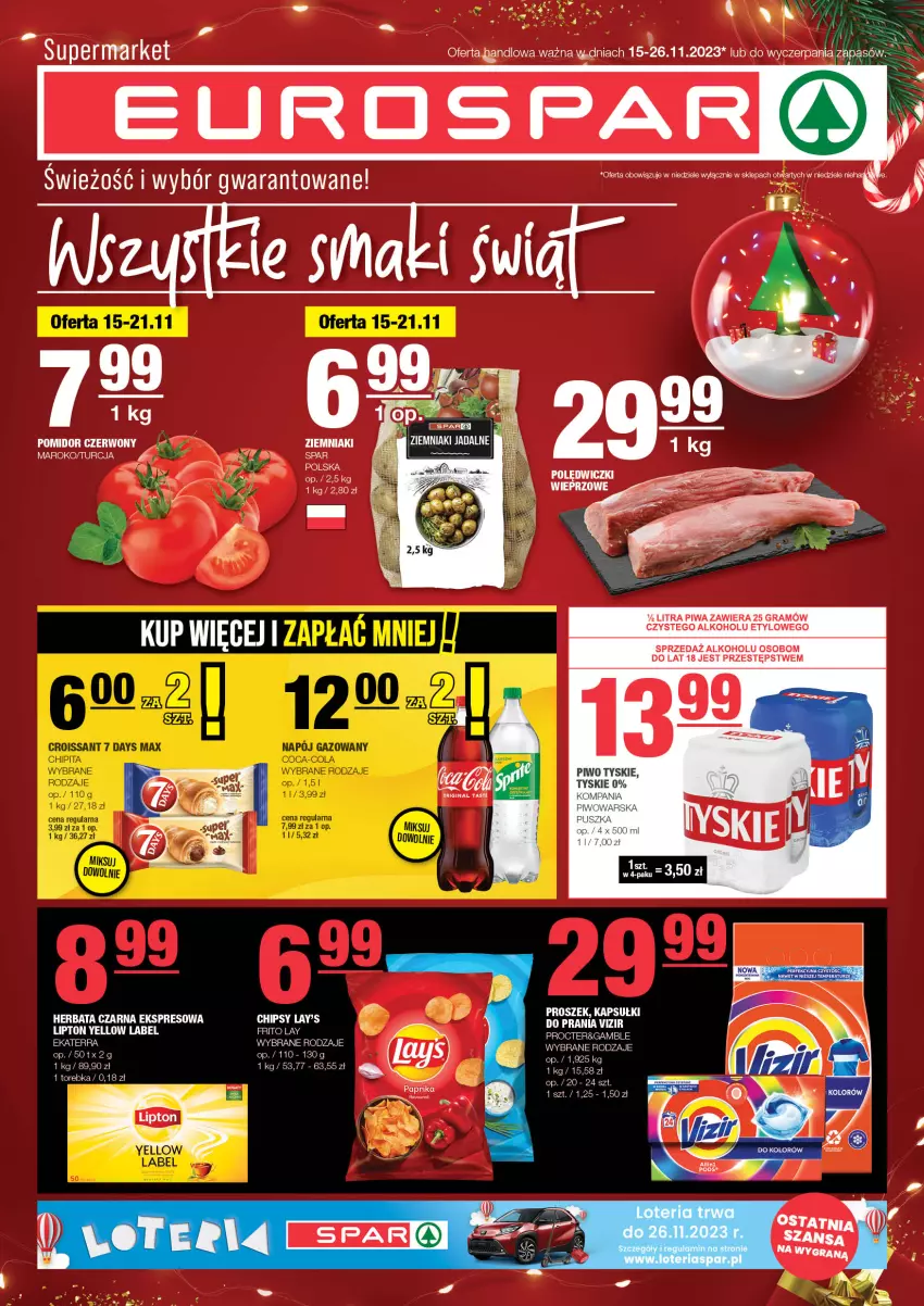 Gazetka promocyjna Spar - EuroSpar - ważna 13.11 do 23.11.2023 - strona 1 - produkty: 7 Days, Coca-Cola, Croissant, Napój, Napój gazowany