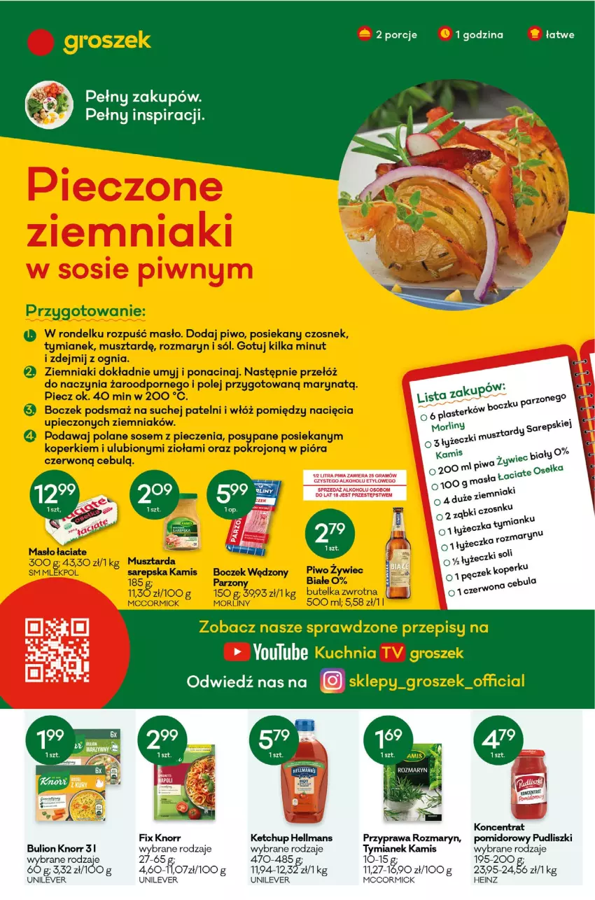 Gazetka promocyjna Groszek - ważna 07.07 do 19.07.2022 - strona 2 - produkty: Bulion, Gra, Heinz, Kamis, Ketchup, Knorr, Koncentrat pomidorowy, Lion, Piwa, Por, Pudliszki