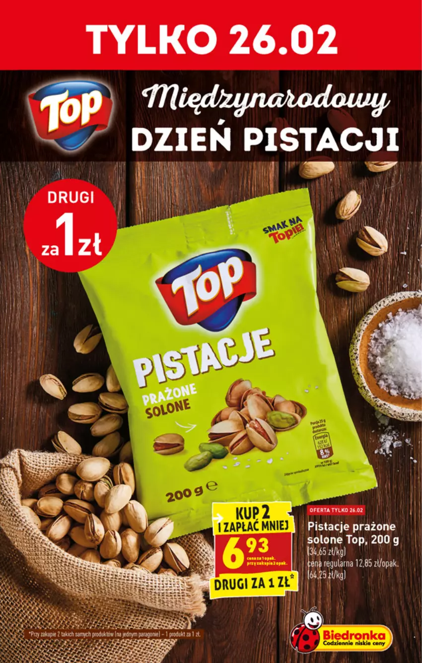 Gazetka promocyjna Biedronka - W tym tygodniu - ważna 24.02 do 02.03.2022 - strona 39 - produkty: Pistacje, Top