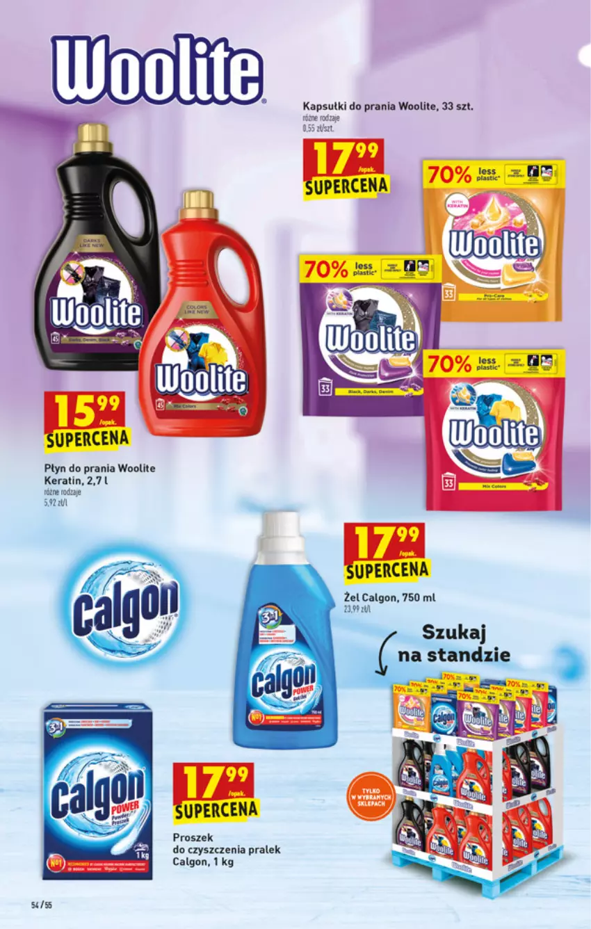 Gazetka promocyjna Biedronka - W tym tygodniu - ważna 24.02 do 02.03.2022 - strona 54 - produkty: Calgon, LG, Płyn do prania, Woal, Woolite