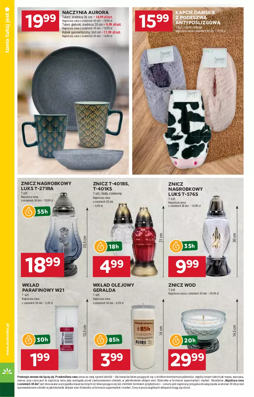 Gazetka promocyjna Stokrotka - Market - ważna 18.09 do 24.09.2025 - strona 24 - produkty: Kapcie, Kubek, Mięso, Olej, Owoce, Talerz, Talerz głęboki, Warzywa, Wkład olejowy, Znicz