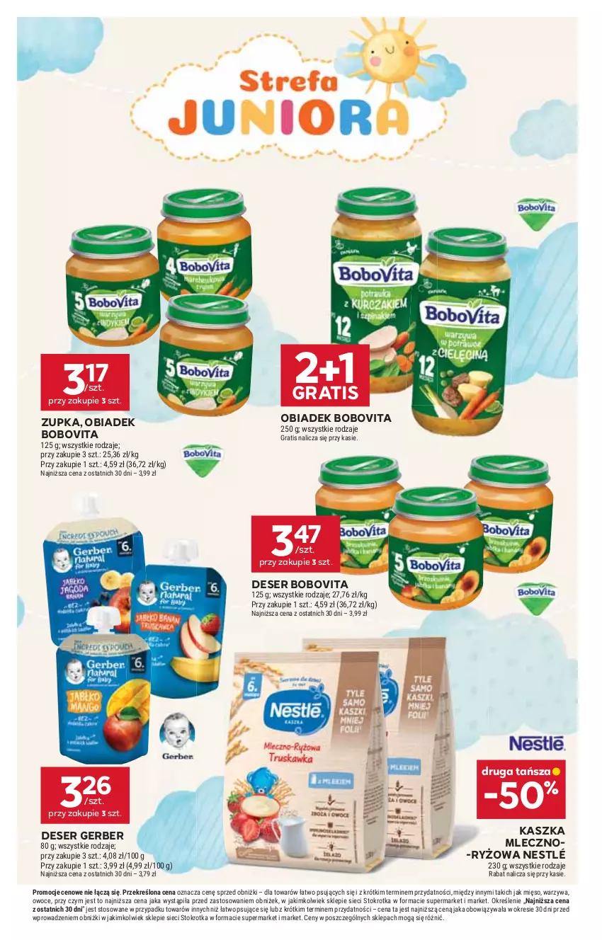 Gazetka promocyjna Stokrotka - Market - ważna 18.09 do 24.09.2025 - strona 26 - produkty: BoboVita, Deser, Gerber, Gra, Mięso, Nestlé, Owoce, Ryż, Ser, Warzywa