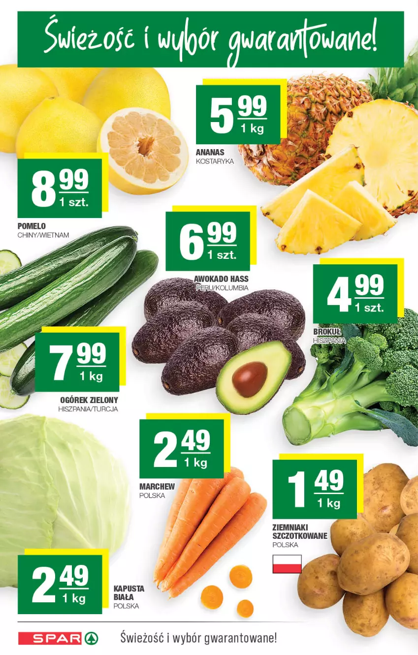 Gazetka promocyjna Spar - Spar - ważna 01.12 do 11.12.2024 - strona 2 - produkty: Ananas, Ogórek, Pomelo, Ziemniaki