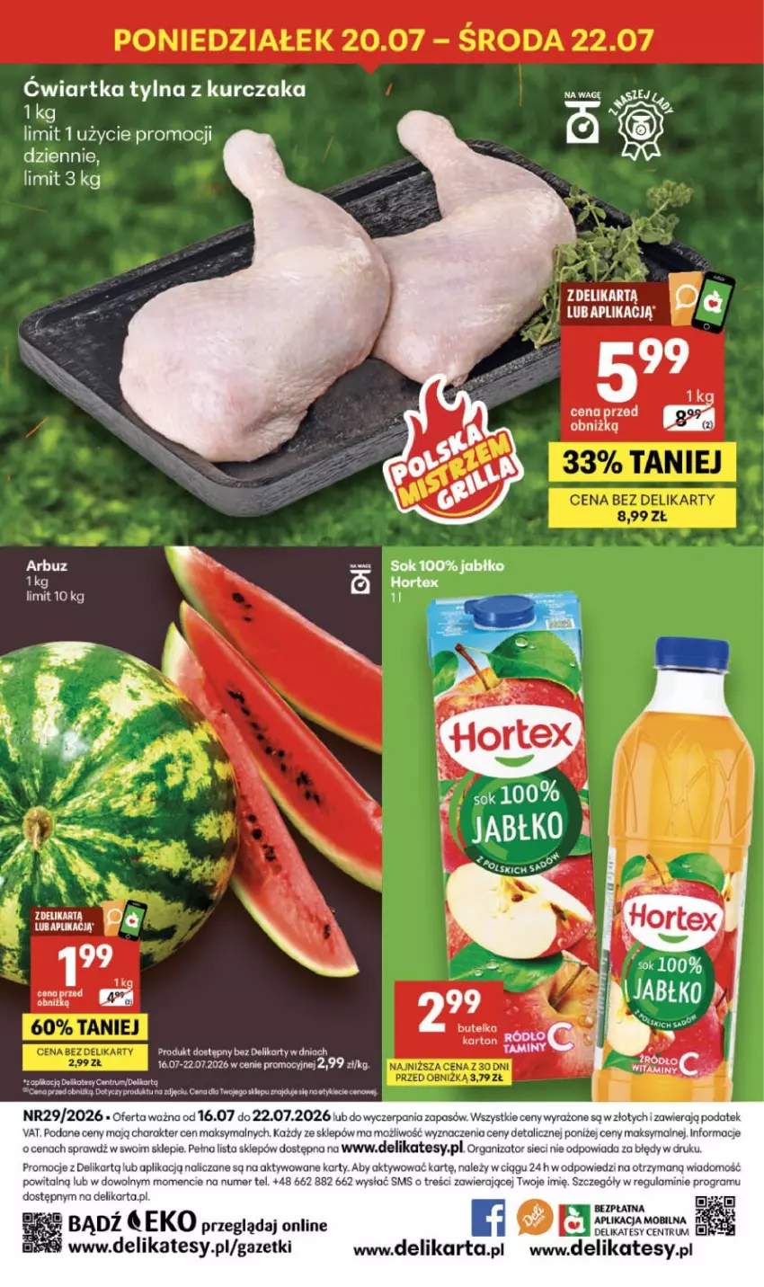 Gazetka promocyjna Delikatesy Centrum - Franczyza DC29 Czwartek - ważna 16.07 do 22.07.2026 - strona 40 - produkty: Arbuz, Gra, Kurczak