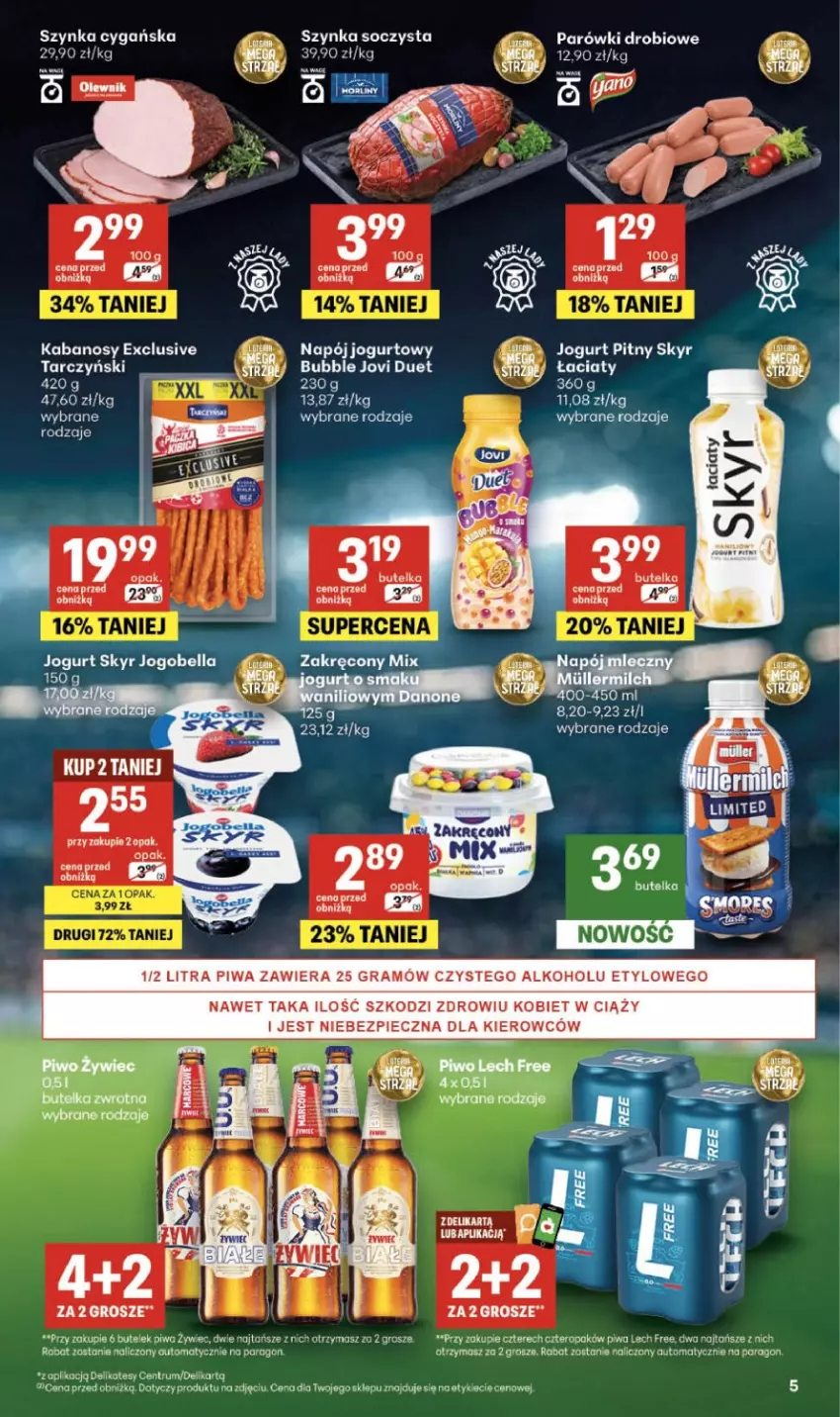 Gazetka promocyjna Delikatesy Centrum - Franczyza DC29 Czwartek - ważna 16.07 do 22.07.2026 - strona 5 - produkty: Bell, Bella, Jogobella, Parówki, Piec, Piwa, Piwo, Por, Robot, Rum, Szynka, Szynka cygańska, Tarczyński