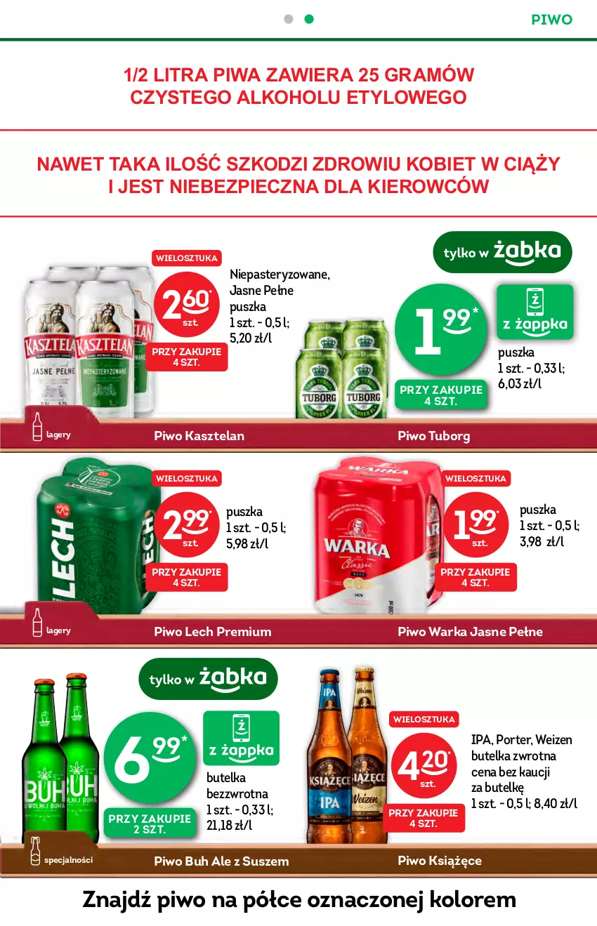 Gazetka promocyjna Żabka - ważna 20.10 do 26.10.2021 - strona 11 - produkty: Gra, Kasztelan, Książęce, Lech Premium, Piec, Piwa, Piwo, Por, Warka