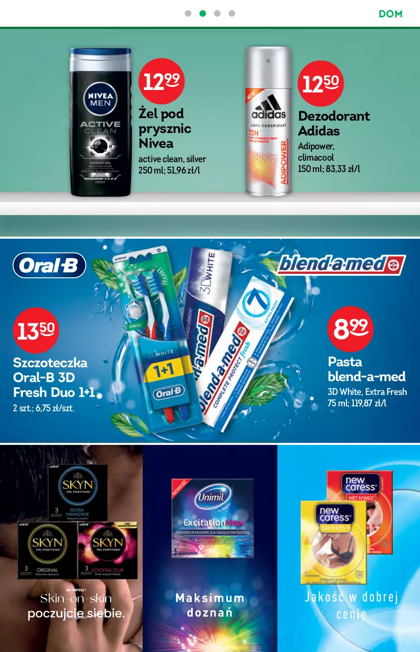 Gazetka promocyjna Żabka - ważna 20.10 do 26.10.2021 - strona 40 - produkty: Adidas, Blend-a-Med, Dezodorant, Nivea, Skyn, Szczoteczka, Unimil