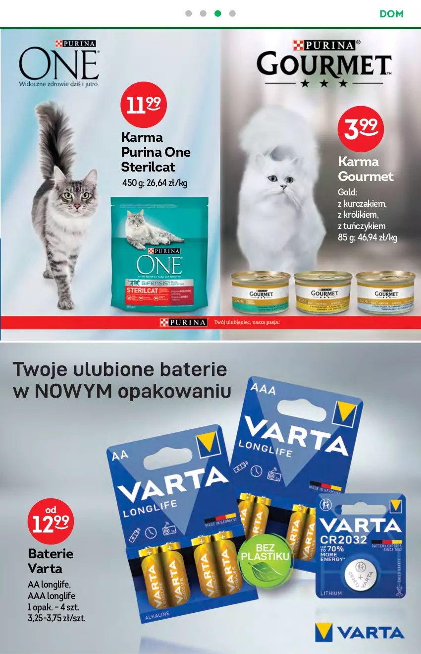 Gazetka promocyjna Żabka - ważna 20.10 do 26.10.2021 - strona 41 - produkty: Gourmet Gold, Królik, Kurczak, Pur, Purina, Tuńczyk, Varta