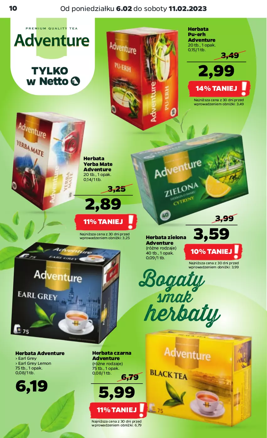 Gazetka promocyjna Netto - Artykuły spożywcze - ważna 06.02 do 11.02.2023 - strona 10 - produkty: Earl Grey, Herbata, Herbata czarna