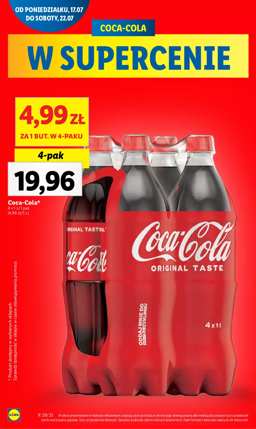 Gazetka promocyjna Lidl - GAZETKA - ważna 17.07 do 22.07.2023 - strona 12 - produkty: Coca-Cola