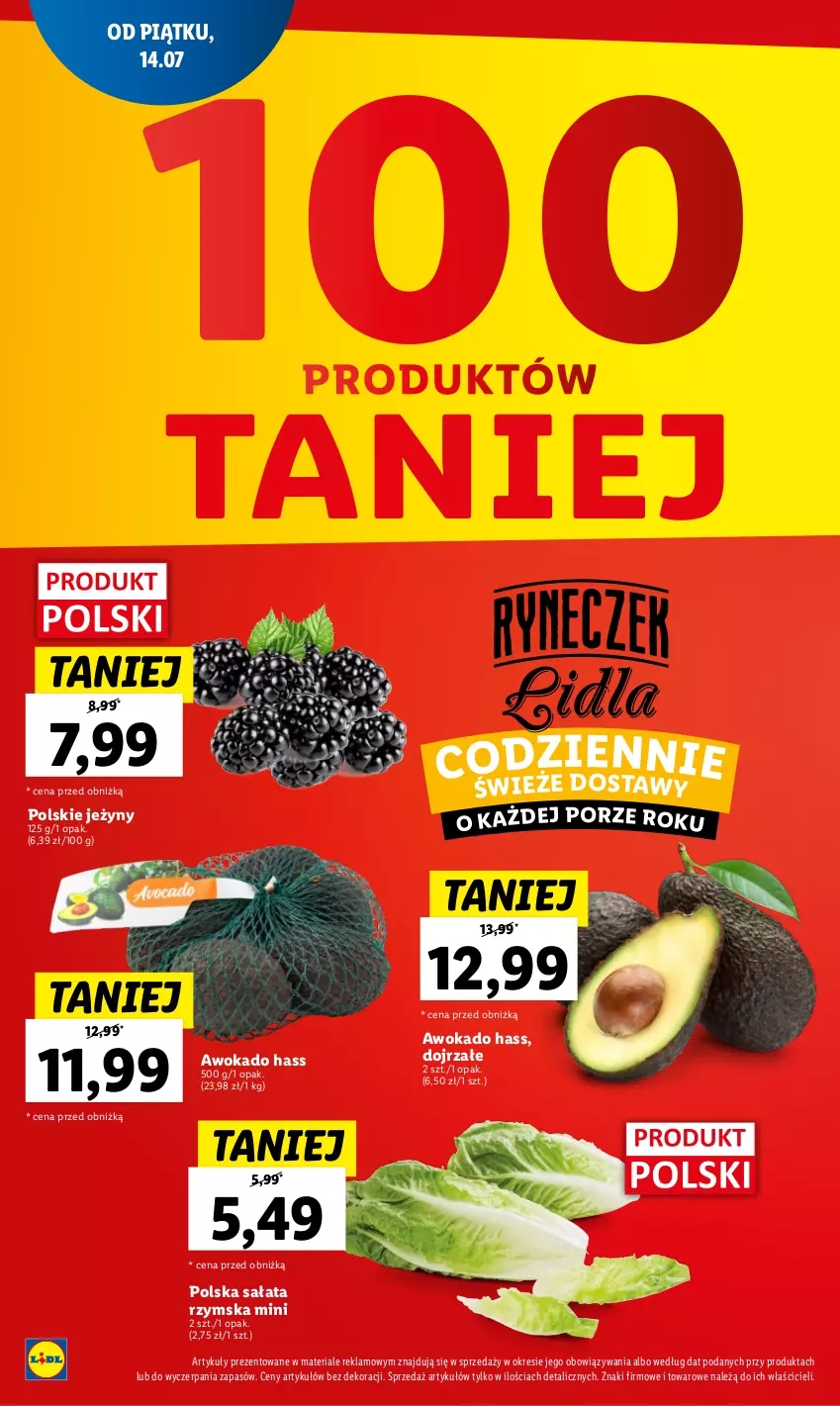 Gazetka promocyjna Lidl - GAZETKA - ważna 17.07 do 22.07.2023 - strona 14 - produkty: Jeżyny, Por, Sałat