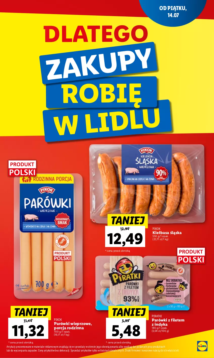 Gazetka promocyjna Lidl - GAZETKA - ważna 17.07 do 22.07.2023 - strona 25 - produkty: Kiełbasa, Kiełbasa śląska, Parówki, PIKOK, Por