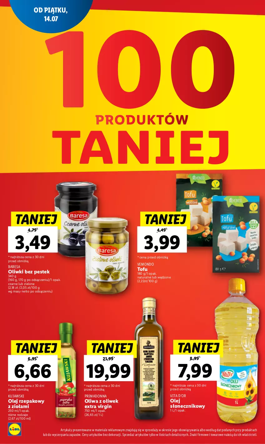 Gazetka promocyjna Lidl - GAZETKA - ważna 17.07 do 22.07.2023 - strona 32 - produkty: Gin, Kujawski, Olej, Olej rzepakowy, Olej słonecznikowy, Oliwa z oliwek, Oliwki, Prima, Stek, Tofu