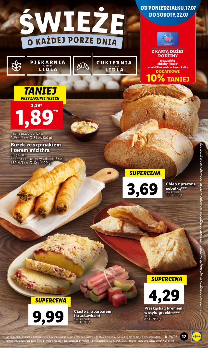 Gazetka promocyjna Lidl - GAZETKA - ważna 17.07 do 22.07.2023 - strona 51 - produkty: Chleb, Ser, Szpinak