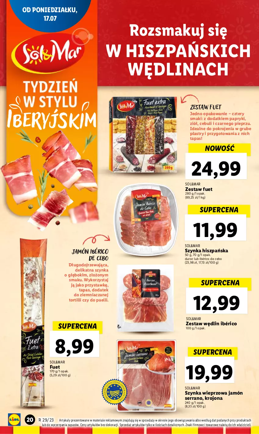 Gazetka promocyjna Lidl - GAZETKA - ważna 17.07 do 22.07.2023 - strona 54 - produkty: Jamón serrano, Pieprz, Ser, Szynka, Szynka wieprzowa, Wędlina