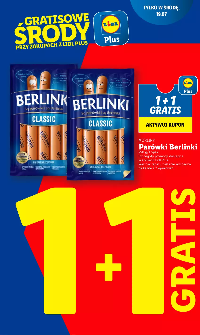 Gazetka promocyjna Lidl - GAZETKA - ważna 17.07 do 22.07.2023 - strona 9 - produkty: Berlinki, Gra, Morliny, Parówki