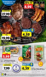 Gazetka promocyjna Lidl - GAZETKA - Gazetka - ważna od 22.07 do 22.07.2023 - strona 64 - produkty: Kurczak, Hamburger, Karkówka wieprzowa, Stek, Burger, Roślinne kiełbaski, Boczek, Grill