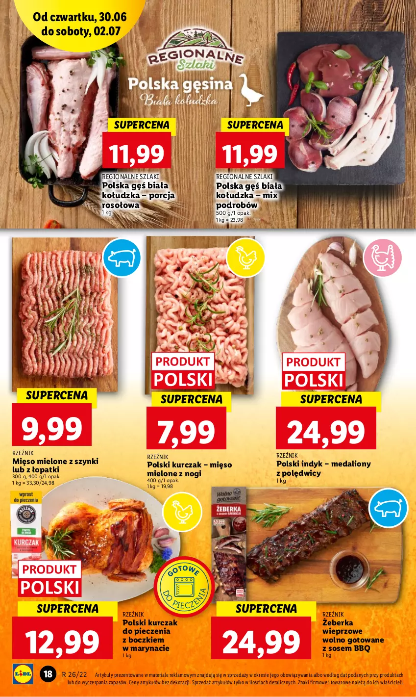 Gazetka promocyjna Lidl - GAZETKA - ważna 30.06 do 02.07.2022 - strona 18 - produkty: Kurczak, Lion, Mięso, Mięso mielone, Mięso mielone z szynki, Piec, Por, Sos