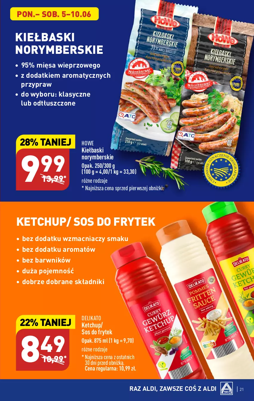 Gazetka promocyjna Aldi - Pełen katalog - ważna 05.06 do 10.06.2023 - strona 21 - produkty: Ketchup, Sos