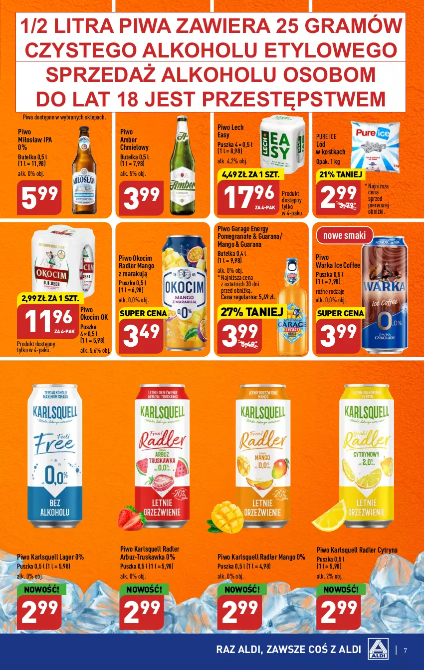 Gazetka promocyjna Aldi - Pełen katalog - ważna 05.06 do 10.06.2023 - strona 7 - produkty: Arbuz, Gra, Granat, Karlsquell, Koc, Mango, Okocim, Piwa, Piwo, Pur, Radler, Warka