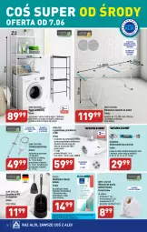 Gazetka promocyjna Aldi - Pełen katalog - Gazetka - ważna od 10.06 do 10.06.2023 - strona 28 - produkty: Zestaw prysznicowy, Słuchawka prysznicowa, Ser, Rum, Przewód, Stojak, Biustonosz, Szczotka, LANA, Regał, Szafka, Półka, Suszarki, Suszarka, Pokrowiec, Szczotka do WC, Suszarka na pranie