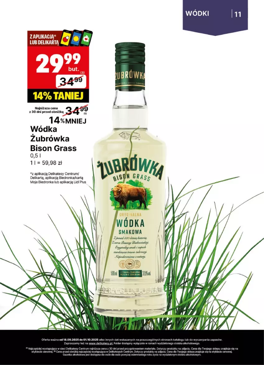 Gazetka promocyjna Delikatesy Centrum - Delibarek DC38-DC39 - ważna 18.09 do 01.10.2025 - strona 11 - produkty: Dron, Gin, Gra, Mus, Rum, Wódka