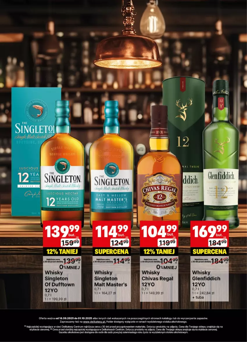 Gazetka promocyjna Delikatesy Centrum - Delibarek DC38-DC39 - ważna 18.09 do 01.10.2025 - strona 18 - produkty: Rama, Rum, Whisky