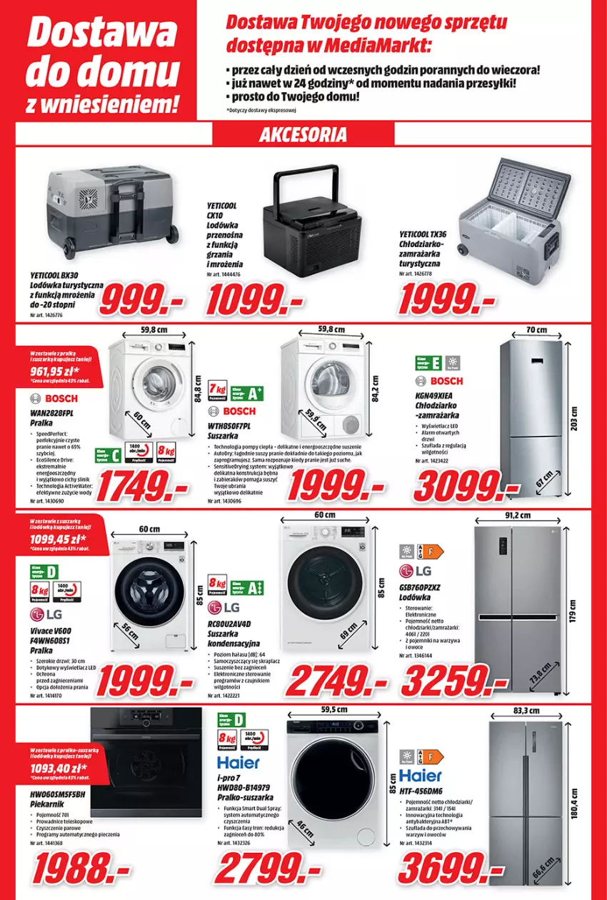 Gazetka promocyjna Media Markt - Gazetka Media Markt - ważna 19.05 do 26.05.2021 - strona 10 - produkty: Drzwi, Gra, Haier, LG, Lodówka, Owoce, Piekarnik, Pojemnik, Por, Pralka, Pralko-suszarka, Stek, Suszarka, Top, Tusz, Ubrania, Warzywa, Zamrażarka