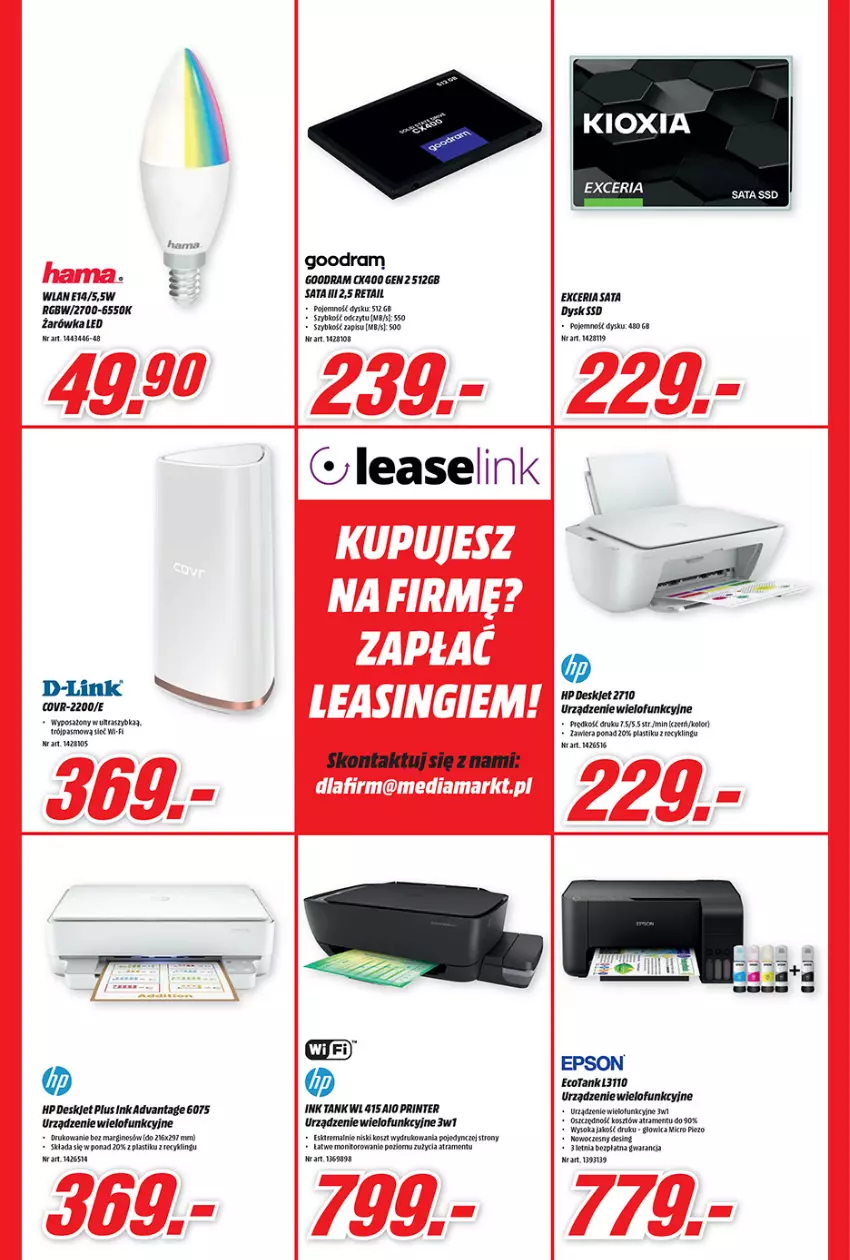 Gazetka promocyjna Media Markt - Gazetka Media Markt - ważna 19.05 do 26.05.2021 - strona 4 - produkty: Dada, Gin, Hama, HP, Piast, Por, Sok, Urządzenie wielofunkcyjne