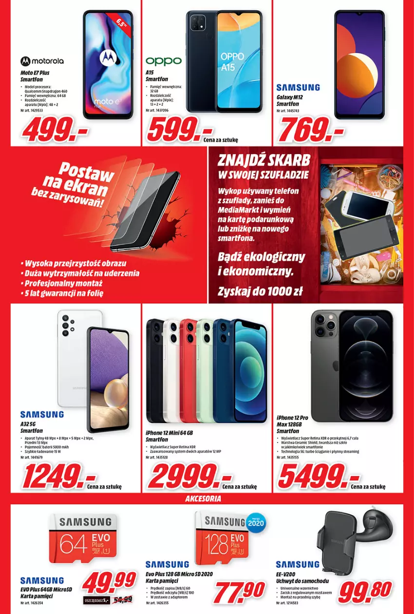 Gazetka promocyjna Media Markt - Gazetka Media Markt - ważna 19.05 do 26.05.2021 - strona 6 - produkty: Gala, HP, IPhone 12, Karta pamięci, Moda, Moto e, Motorola, Samsung, Smartfon