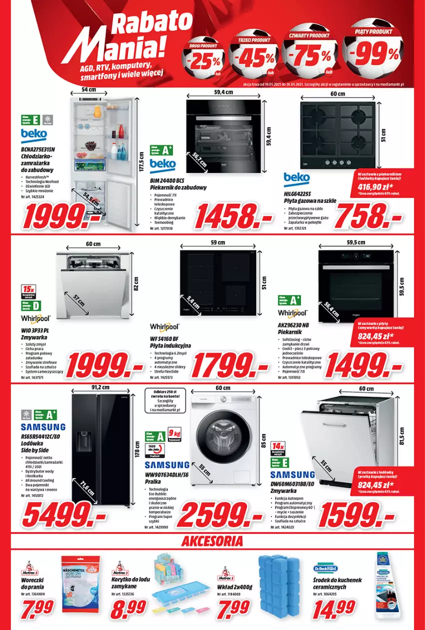 Gazetka promocyjna Media Markt - Gazetka Media Markt - ważna 19.05 do 26.05.2021 - strona 9 - produkty: Fa, Gra, Koc, LG, Lodówka, Piec, Piekarnik, Piekarnik do zabudowy, Płyta, Płyta indukcyjna, Por, Pralka, Rama, Sprzedawcy, Warka, Whirlpool, Zmywarka