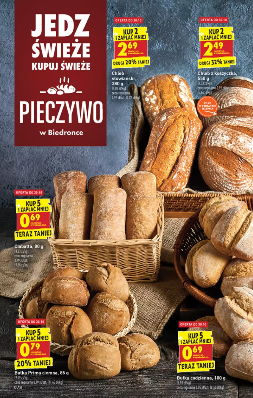 Gazetka promocyjna Biedronka - W tym tygodniu - ważna 28.10 do 03.11.2021 - strona 22 - produkty: Bułka, Ciabatta, Dron, Fa, Prima, Tera