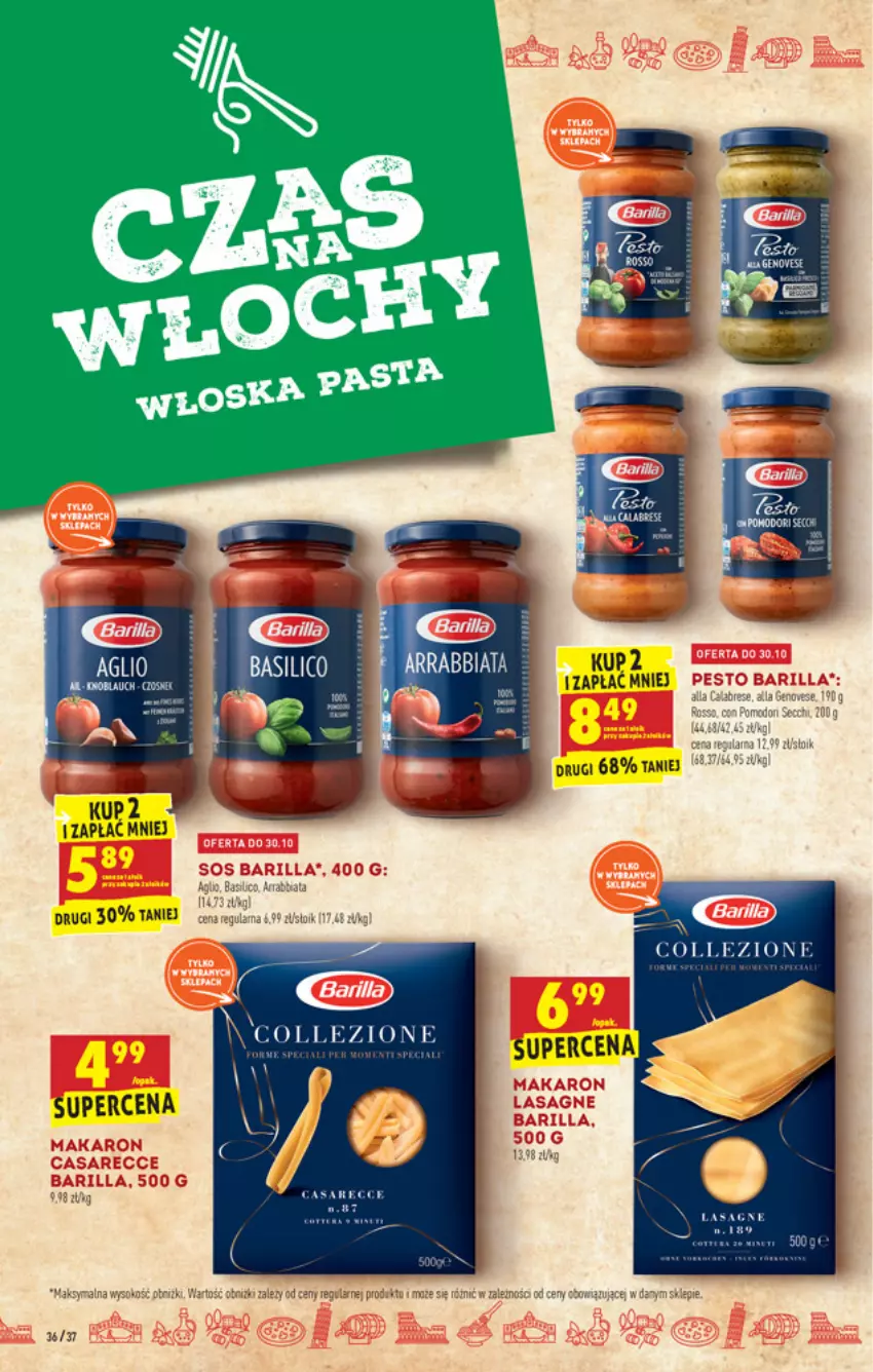 Gazetka promocyjna Biedronka - W tym tygodniu - ważna 28.10 do 03.11.2021 - strona 36 - produkty: Barilla, Fa, Lasagne, LG, Makaron, Moda, Pesto, Sok, Sos