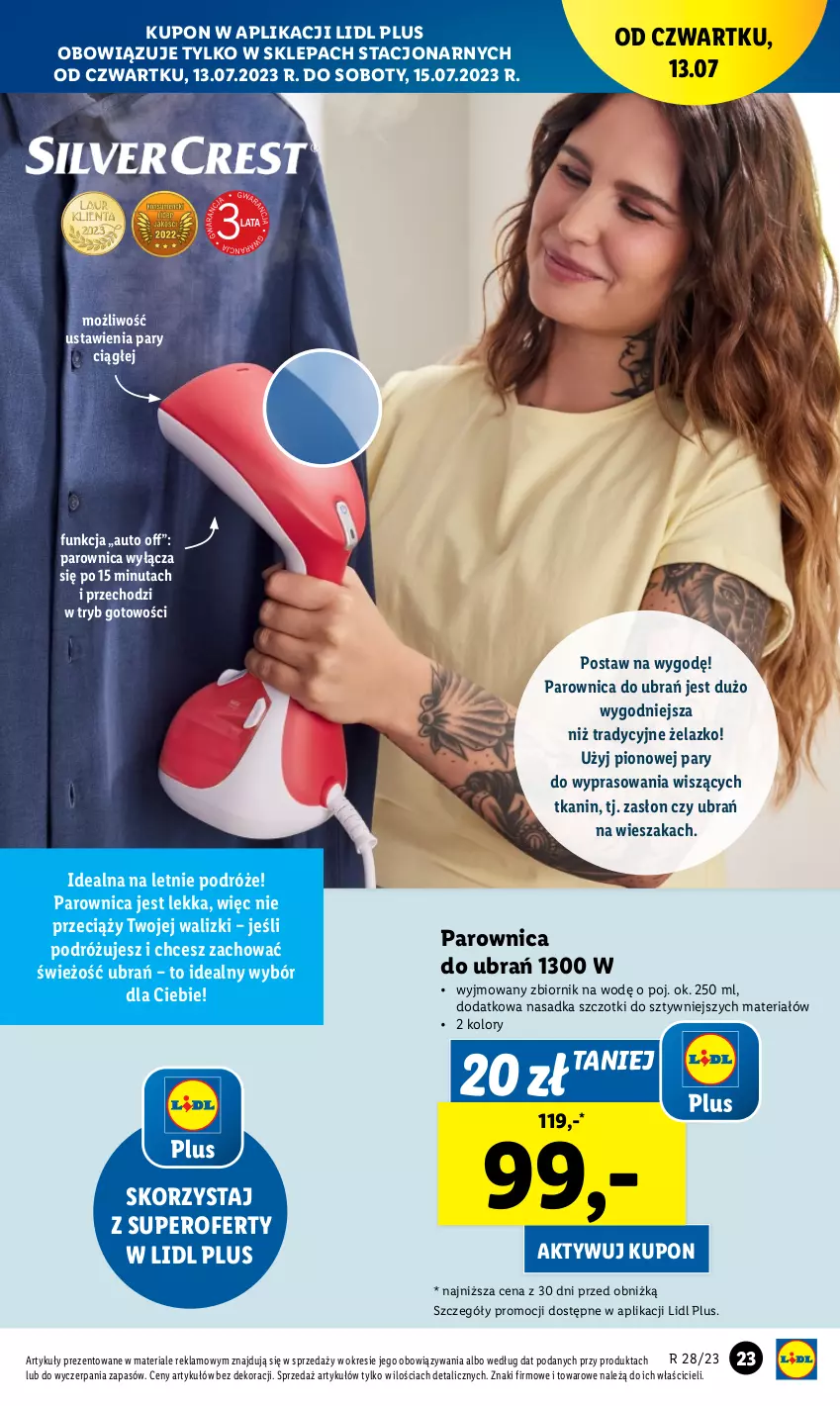 Gazetka promocyjna Lidl - GAZETKA - ważna 10.07 do 15.07.2023 - strona 23 - produkty: Parownica, Wieszak