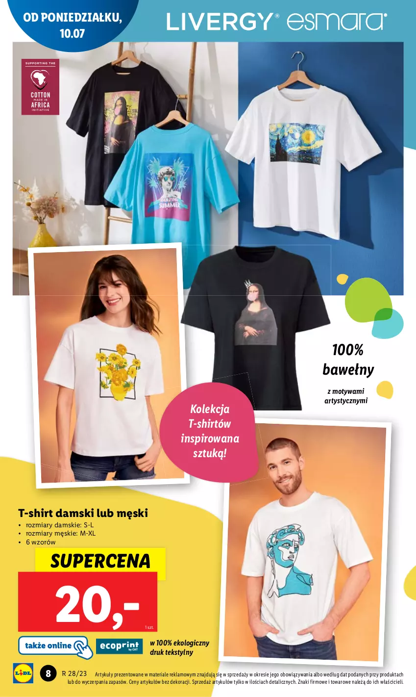 Gazetka promocyjna Lidl - GAZETKA - ważna 10.07 do 15.07.2023 - strona 8 - produkty: T-shirt