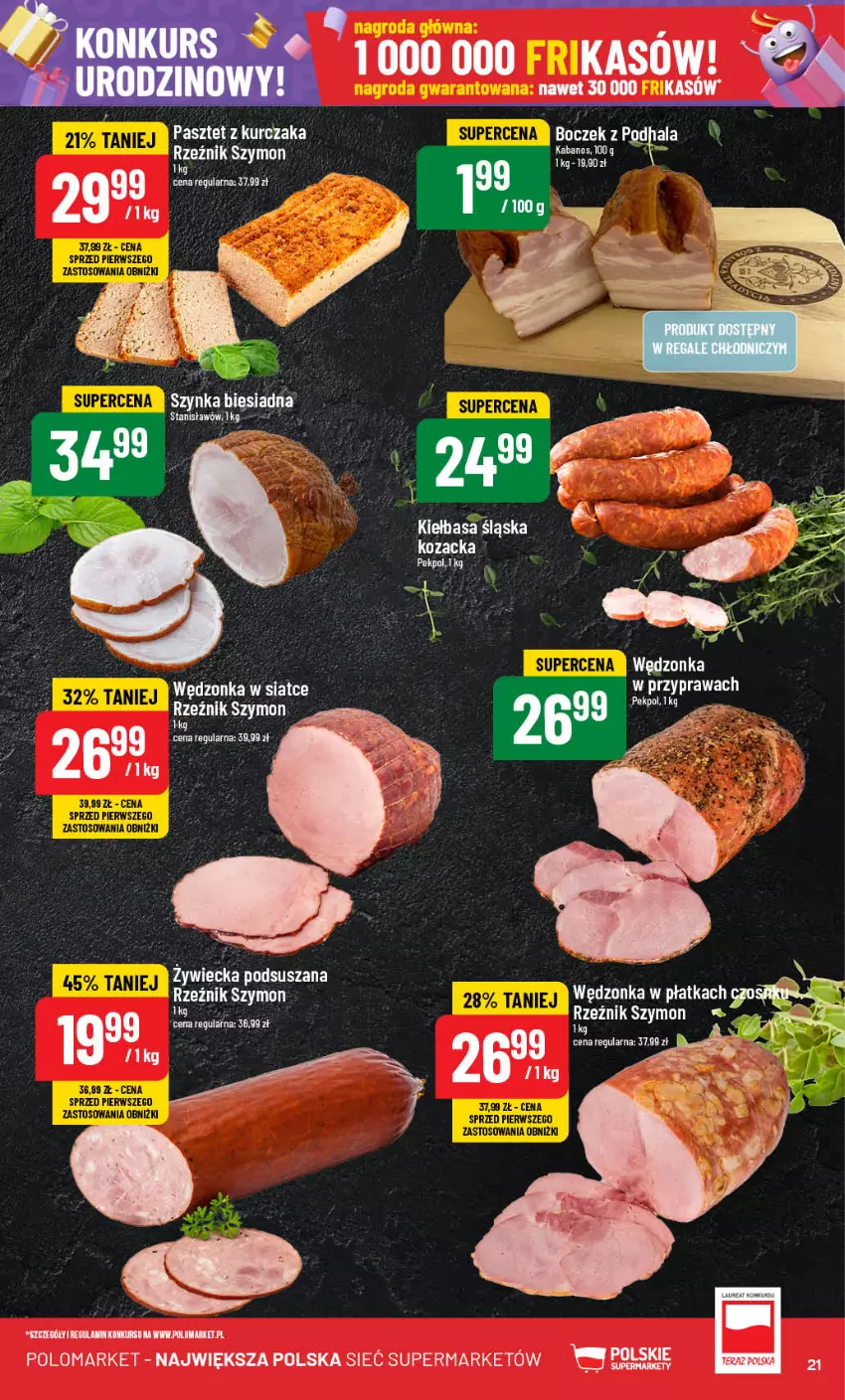 Gazetka promocyjna PoloMarket - Gazetka pomocyjna - ważna 02.10 do 08.10.2024 - strona 21 - produkty: Boczek, Kiełbasa, Kiełbasa śląska, Kurczak, LG