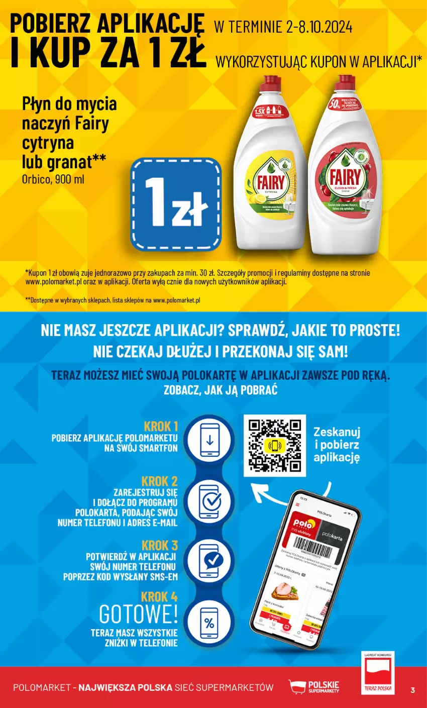 Gazetka promocyjna PoloMarket - Gazetka pomocyjna - ważna 02.10 do 08.10.2024 - strona 3 - produkty: BIC, Do mycia naczyń, Fa, Fairy, Gra, Granat, Płyn do mycia, Płyn do mycia naczyń, Tera