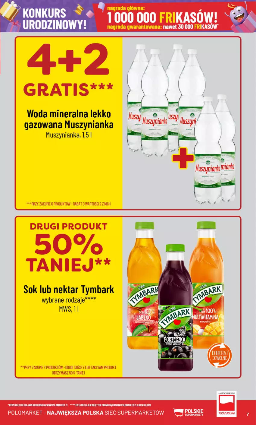 Gazetka promocyjna PoloMarket - Gazetka pomocyjna - ważna 02.10 do 08.10.2024 - strona 7 - produkty: Gra, Laur, Magnez, Mus, Muszynianka, Nektar, Sok, Tymbark, Woda, Woda mineralna