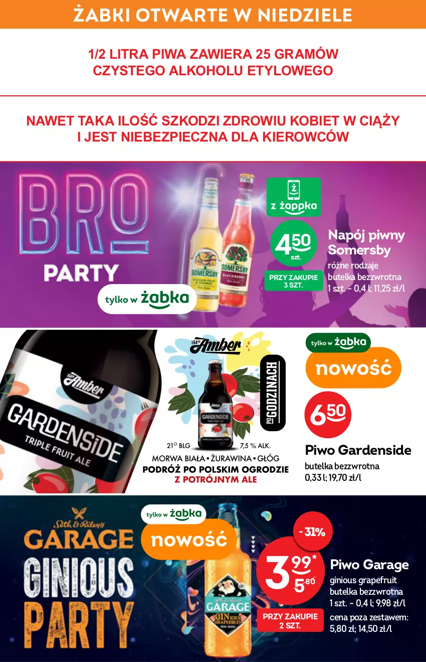 Gazetka promocyjna Żabka - ważna 09.02 do 15.02.2022 - strona 15 - produkty: Gin, Gra, Napój, Piec, Piwa, Piwo, Somersby