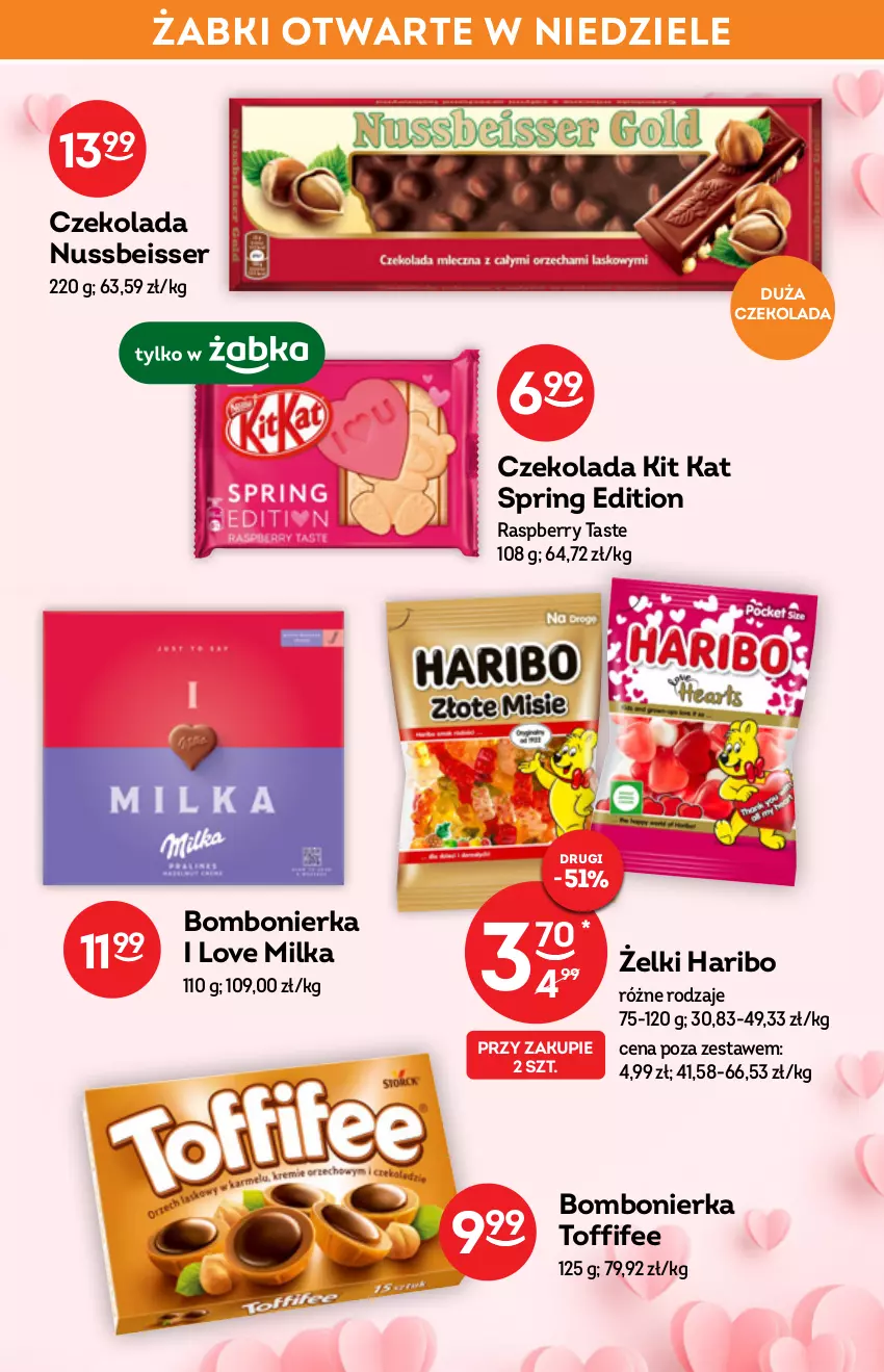 Gazetka promocyjna Żabka - ważna 09.02 do 15.02.2022 - strona 19 - produkty: Czekolada, Haribo, Kit Kat, Milka, Ser, Toffifee