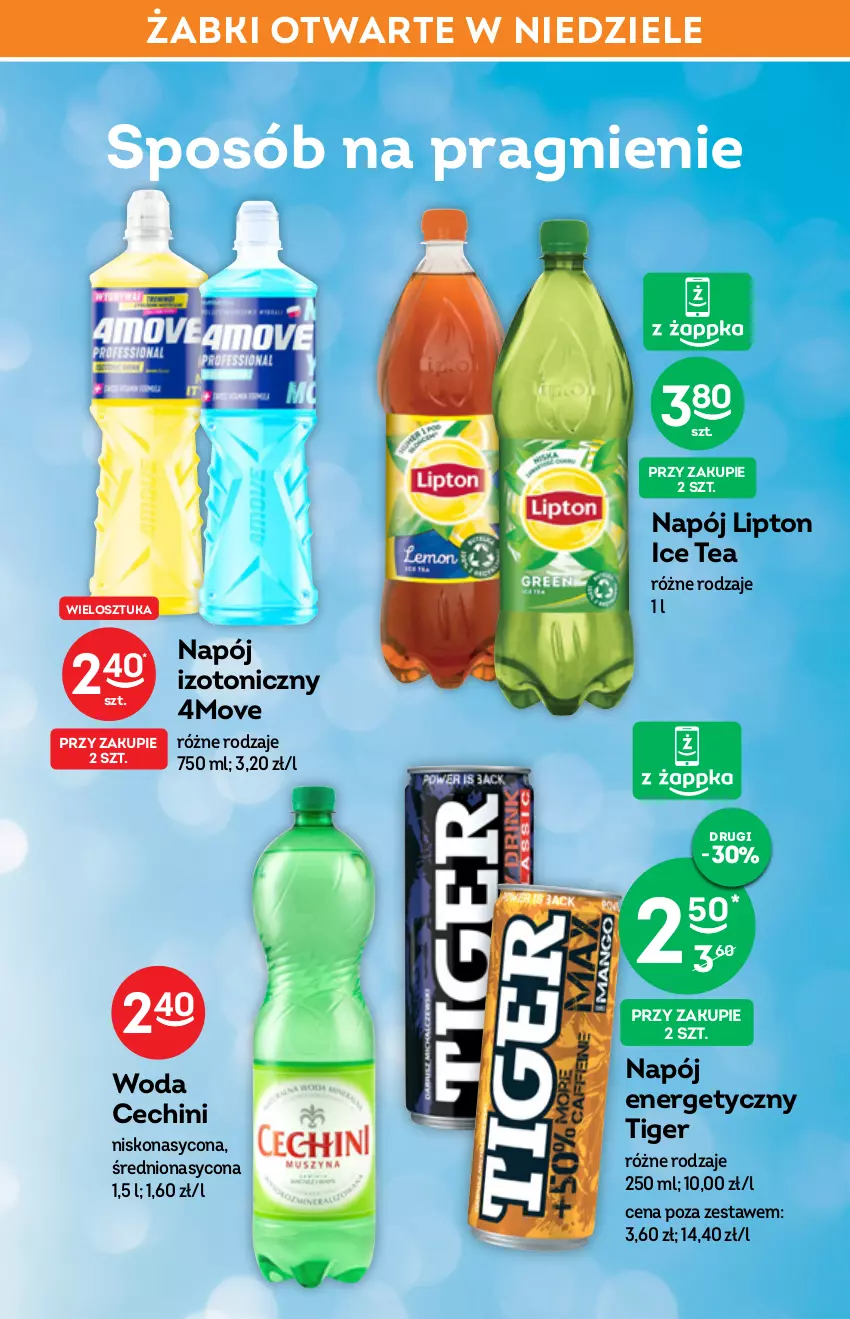 Gazetka promocyjna Żabka - ważna 09.02 do 15.02.2022 - strona 29 - produkty: Ice tea, Lipton, Napój, Napój energetyczny, Tiger, Woda