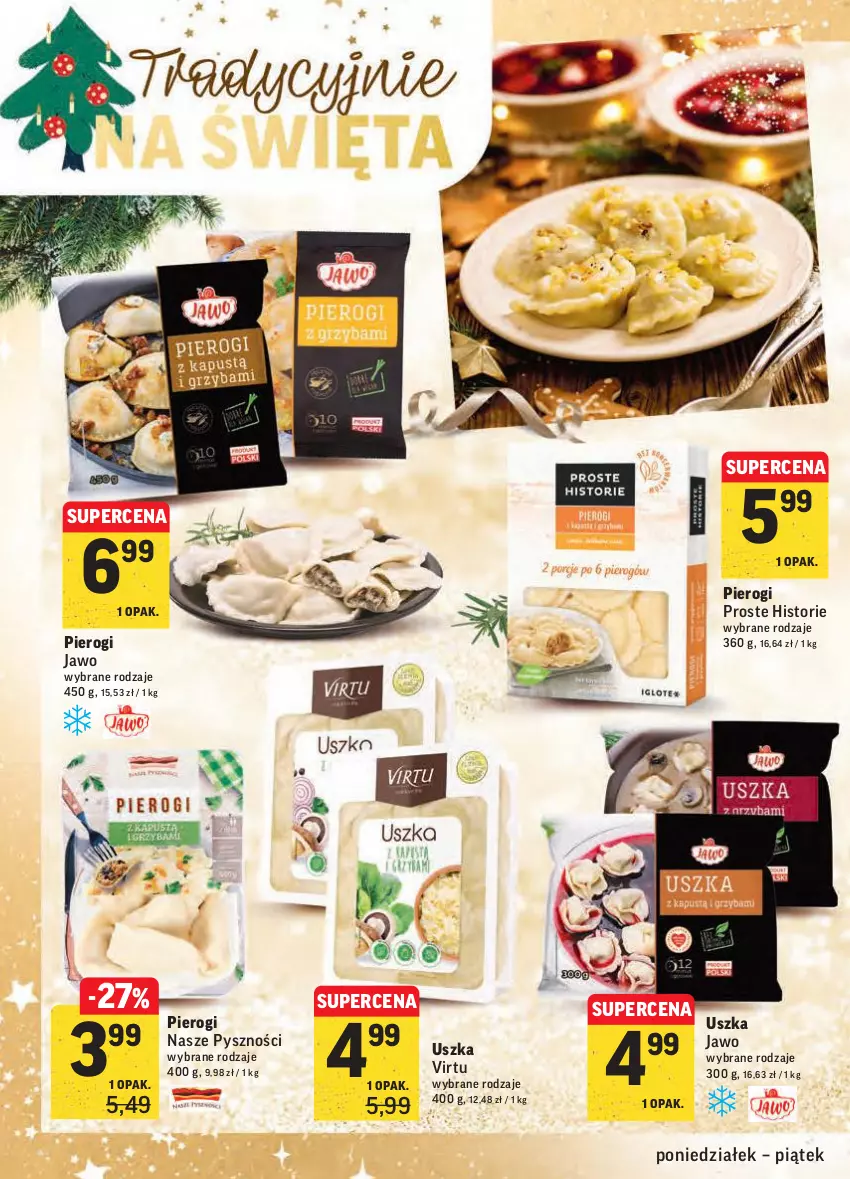 Gazetka promocyjna Intermarche - Boże narodzenie - ważna 20.12 do 24.12.2021 - strona 6 - produkty: Pierogi, Virtu