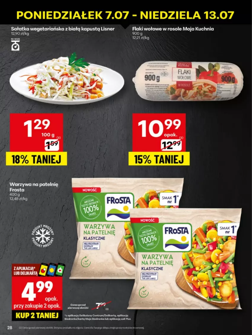 Gazetka promocyjna Delikatesy Centrum - Franczyza DC28 Poniedziałek - ważna 07.07 do 13.07.2025 - strona 28 - produkty: Dron, Kapustą, Koc, Lisner, Rum, Sałat, Sałatka, Warzywa
