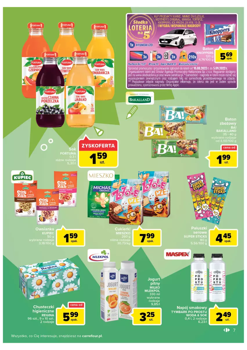 Gazetka promocyjna Carrefour - Gazetka Carrefour - ważna 30.08 do 10.09.2022 - strona 7 - produkty: Fa, Jogurt, Mola, Por, Samochód, Sok, Woda