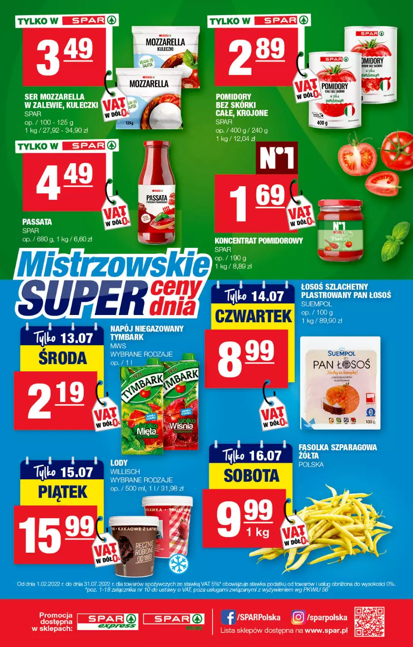 Gazetka promocyjna Spar - SparExpress - ważna 05.07 do 15.07.2022 - strona 4 - produkty: Mozzarella, Suempol