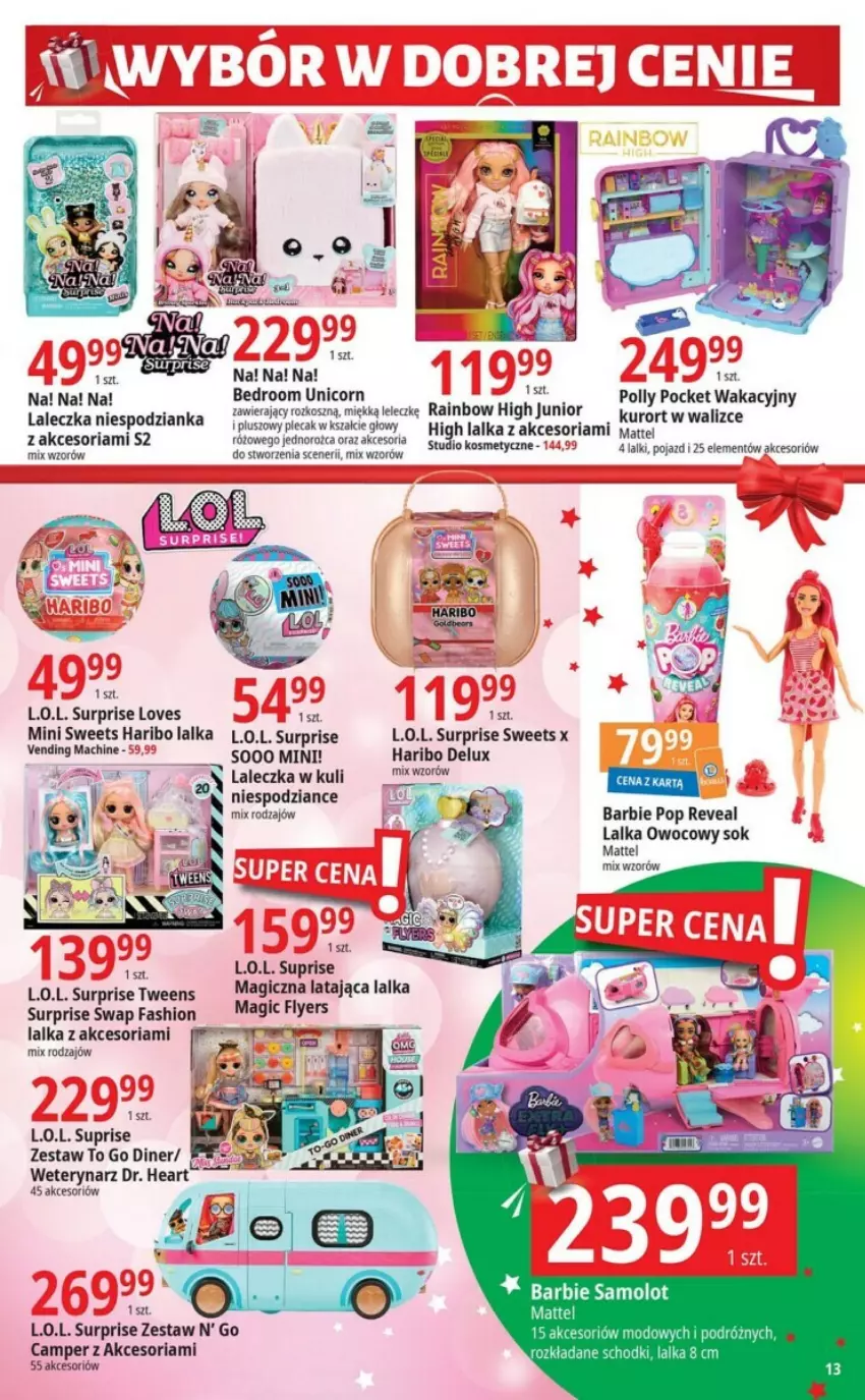 Gazetka promocyjna E Leclerc - ważna 28.11 do 09.12.2023 - strona 5 - produkty: Barbie, Fa, Haribo, Kosz, L.O.L., Lalka, LG, Mattel, Mus, Plecak, Pojazd, Polly Pocket, Sok