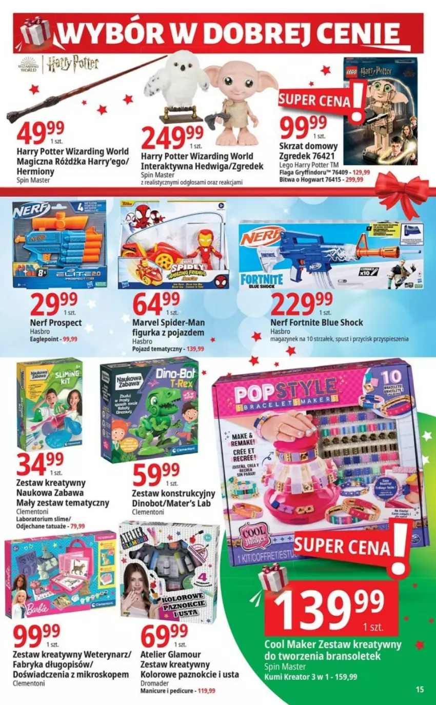 Gazetka promocyjna E Leclerc - ważna 28.11 do 09.12.2023 - strona 7 - produkty: Długopis, Fa, Gry, Harry Potter, Hasbro, LEGO, LEGO Harry Potter, Manicure i pedicure, Mikroskop, Mus, Nerf, Pojazd, Ser