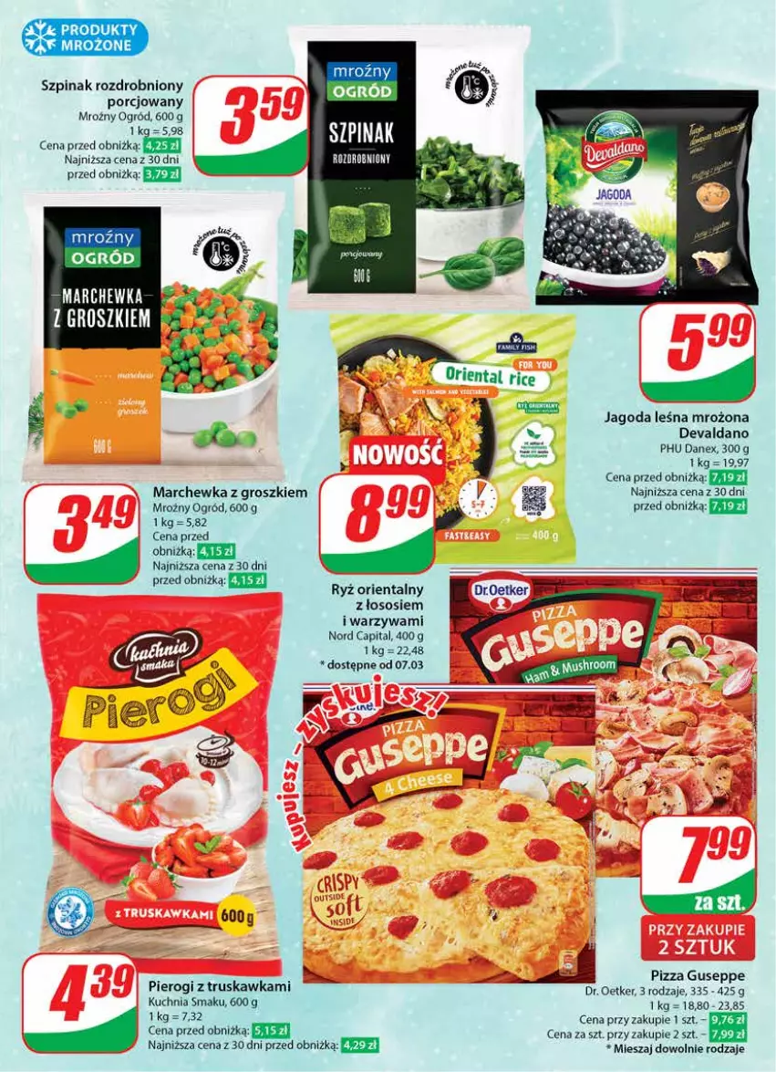 Gazetka promocyjna Dino - Gazetka 010 - ważna 06.03 do 12.03.2024 - strona 27 - produkty: Dr. Oetker, Kuchnia, Marchewka, Ogród, Pierogi, Pizza, Por, Produkty mrożone, Ryż, Sos, Szpinak, Warzywa